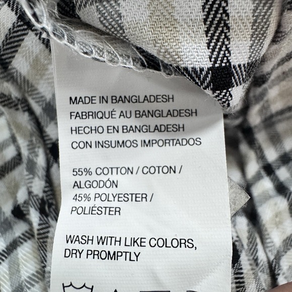 Mens 4XL Dress Shirt-Van Heusen Flex Easy Care Plaid Soft Touch Brown Black NWT - Picture 6 of 8